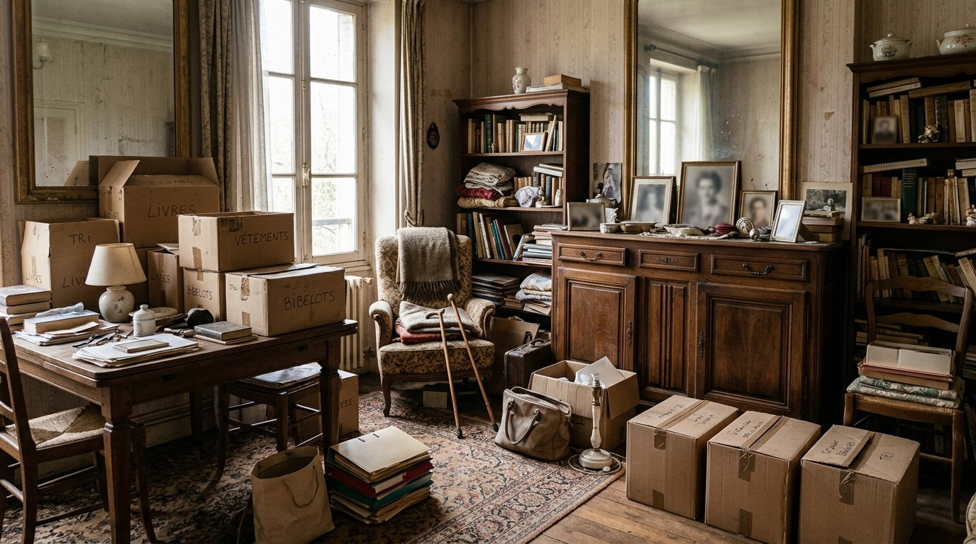 Étape 5 : organiser le tri avant l'intervention (ou déléguer entièrement), entreprise pour vider une maison après un décès ta